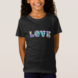 LOVE Unieke 3D Modern Graphic, Cool Zwart T-shirt