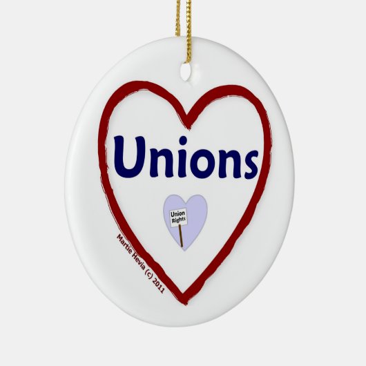 Love Unions Keramisch Ornament (Rechts)