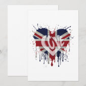 Love United Kingdom Flag Kaart (Voorkant / Achterkant)