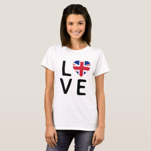 Love - United Kingdom Flag T-shirt