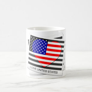 Love United States - Flag Vintage Mugs Magische Mok