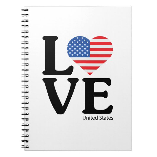 Love United States Notitieboek (Voorkant)