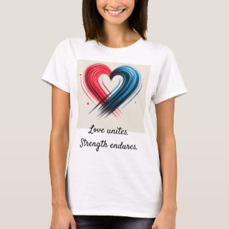 Love Unites T-Shirt – Bold Heart beroemd gemaakt d