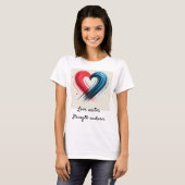 Love Unites T-Shirt – Bold Heart beroemd gemaakt d (Voorkant volledig)