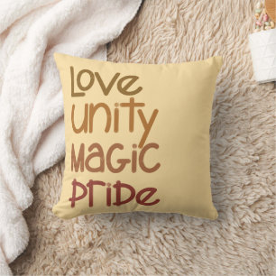 Love Unity Magic Pride Zwart Kussen