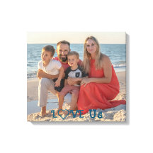 "LOVE US" Familie Foto Uitgerekt Canvas Print