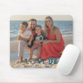 "LOVE US" Familiefoto PERSONALISEREN flat Muismat (Met muis)