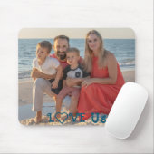 "LOVE US" Familiefoto PERSONALISEREN Muismat (Met muis)