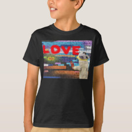 Love USA graffiti muur kunst. T-Shirt