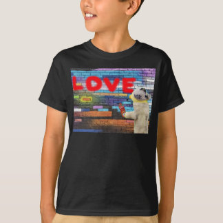 Love USA graffiti muur kunst. T-Shirt