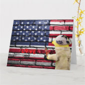 Love USA graffiti wall art. Card Kaart (Gele Bloem)
