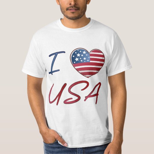 Love USA Heart T-shirt (Voorkant)