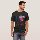 Love USA Heart T-shirt (Voorkant volledig)