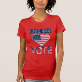 Love USA Vote T-shirt (Voorkant)