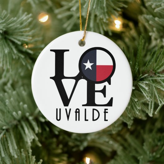 LOVE Uvalge Texas Keramisch Ornament (Boom)