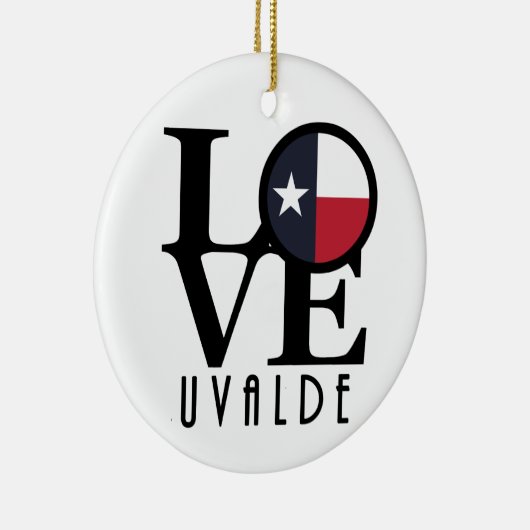 LOVE Uvalge Texas Keramisch Ornament (Rechts)