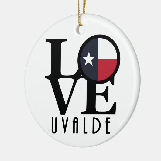 LOVE Uvalge Texas Keramisch Ornament (Links)