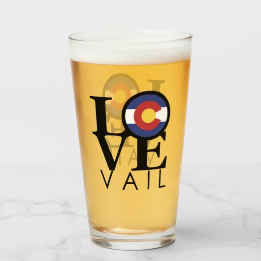 LOVE Vail Colorado Glas (Achterkant gevuld)