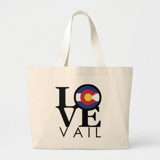 LOVE Vail Colorado Grote Tote Bag (Voorkant)
