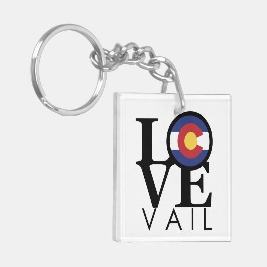 LOVE Vail Colorado Sleutelhanger (Voorkant Links)