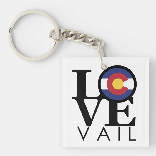 LOVE Vail Colorado Sleutelhanger (Voorkant)