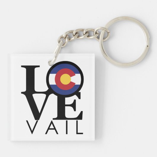 LOVE Vail Colorado Sleutelhanger (Achterkant)
