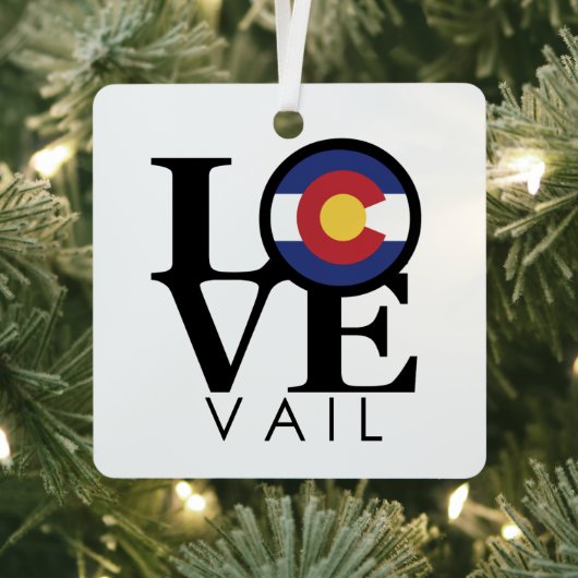 LOVE Vail Metalen Ornament (Insitu)