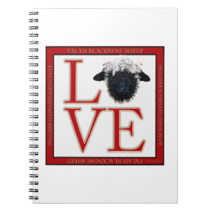 Love Valais Blerkse Sheep Notebook Notitieboek