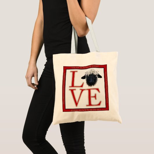 Love Valais Blerkse Sheep Tote Bag (Voorkant (product))