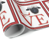 Love Valais Blerkse Sheep Wrapping Paper Cadeaupapier (Rol Hoek)