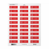 LOVE Valentijn Adresetiket Hart Typografie Etiket (Full Sheet)