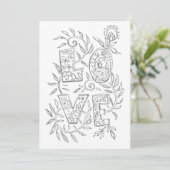 LOVE Valentijn Adult Colour Card Feestdagenkaart (Staand voorkant)