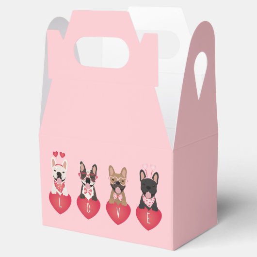 Love Valentijn French Bulldogs Bedankdoosjes (Geopend)