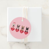 Love Valentijn French Bulldogs Bedankjes Labels (In situ)