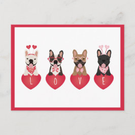 Love Valentijn French Bulldogs Briefkaart