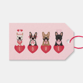 Love Valentijn French Bulldogs Cadeaulabel