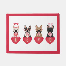 Love Valentijn French Bulldogs Deurmat