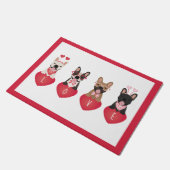 Love Valentijn French Bulldogs Deurmat (Schuin)