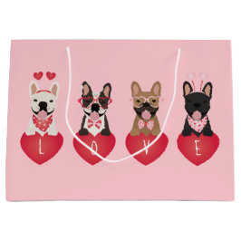 Love Valentijn French Bulldogs Groot Cadeauzakje