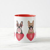 Love Valentijn French Bulldogs Mok (Midden)