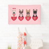 Love Valentijn French Bulldogs Spandoek (Insitu)