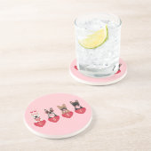 Love Valentijn French Bulldogs Zandsteen Onderzetter (Zijkant)