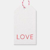 LOVE Valentijn Moderne Typografie Red Hot Fun Cadeaulabel (Voorkant)
