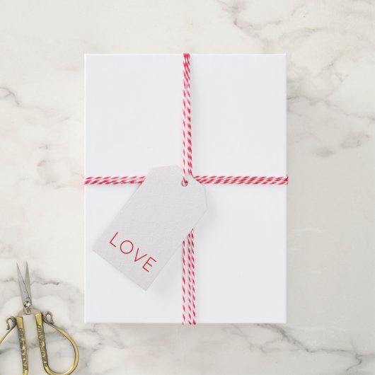 LOVE Valentijn Moderne Typografie Red Hot Fun Cadeaulabel (Met Touw)