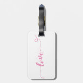 Love-Valentijn-Roze Cute Bagagelabel (Achterkant verticaal)