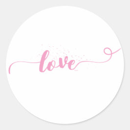 Love-Valentijn-Roze Cute Ronde Sticker