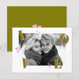 LOVE Valentijnsdag Aangepaste foto's Briefkaart