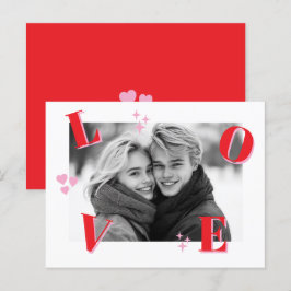 LOVE Valentijnsdag Aangepaste foto's Briefkaart