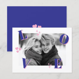 LOVE Valentijnsdag Aangepaste foto's Briefkaart