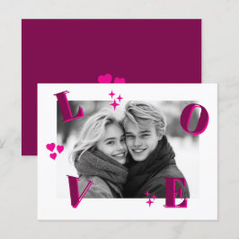 LOVE Valentijnsdag Aangepaste foto's Briefkaart